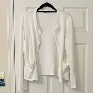 J. McLaughlin Luann Sweater Cardigan with Braid Stitch Detailing
